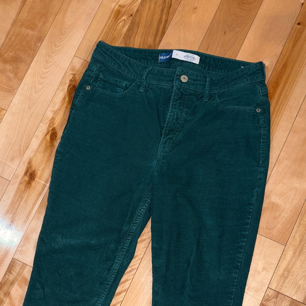 Old Navy Rockstar Skinny Corduroys Forest Green